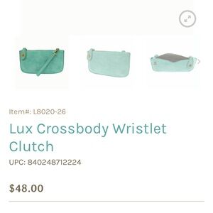 Joy Susan Turquoise Wristlet Clutch